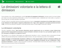 Tablet Screenshot of letteradidimissioni.com